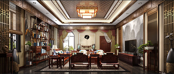 220平茶樓會所空間設(shè)計(jì)360度全景圖
